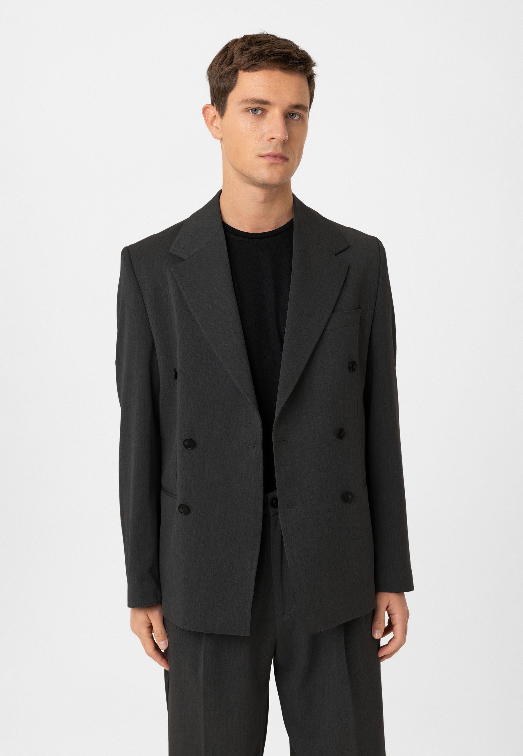 Antioch Relax Fit Kruvaze Erkek Blazer Ceket