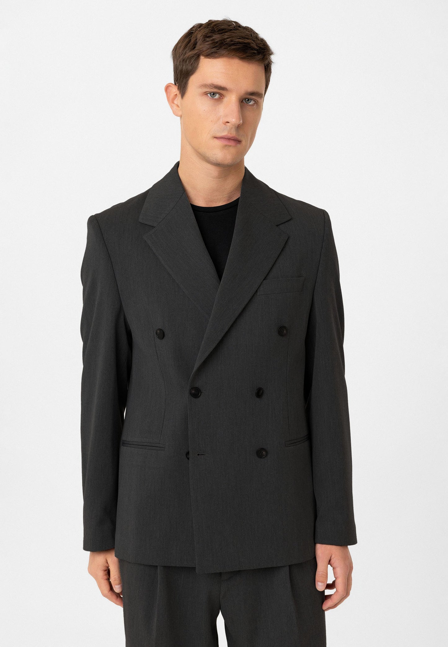 Antioch Relax Fit Kruvaze Erkek Blazer Ceket