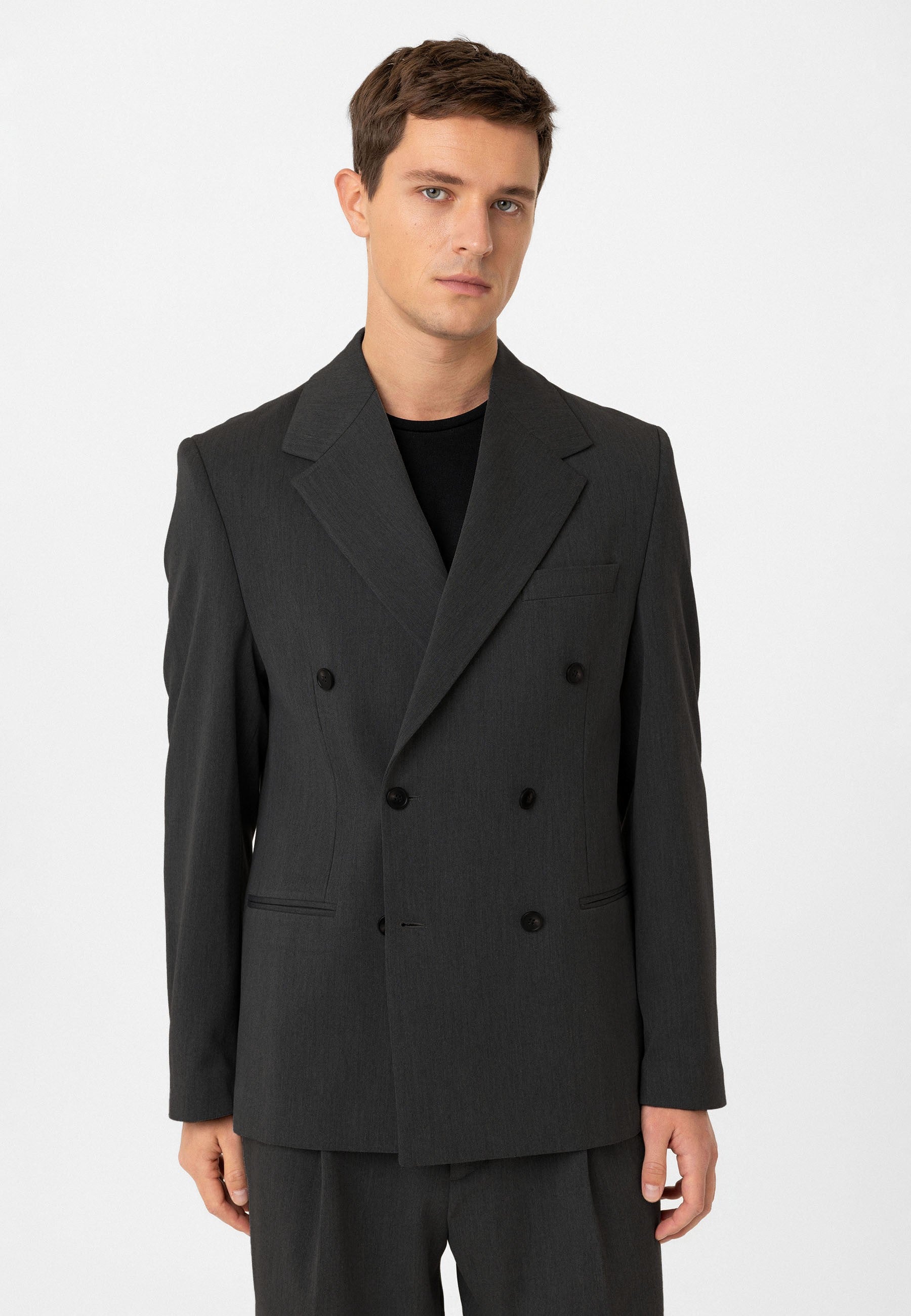 Antioch Relax Fit Kruvaze Erkek Blazer Ceket