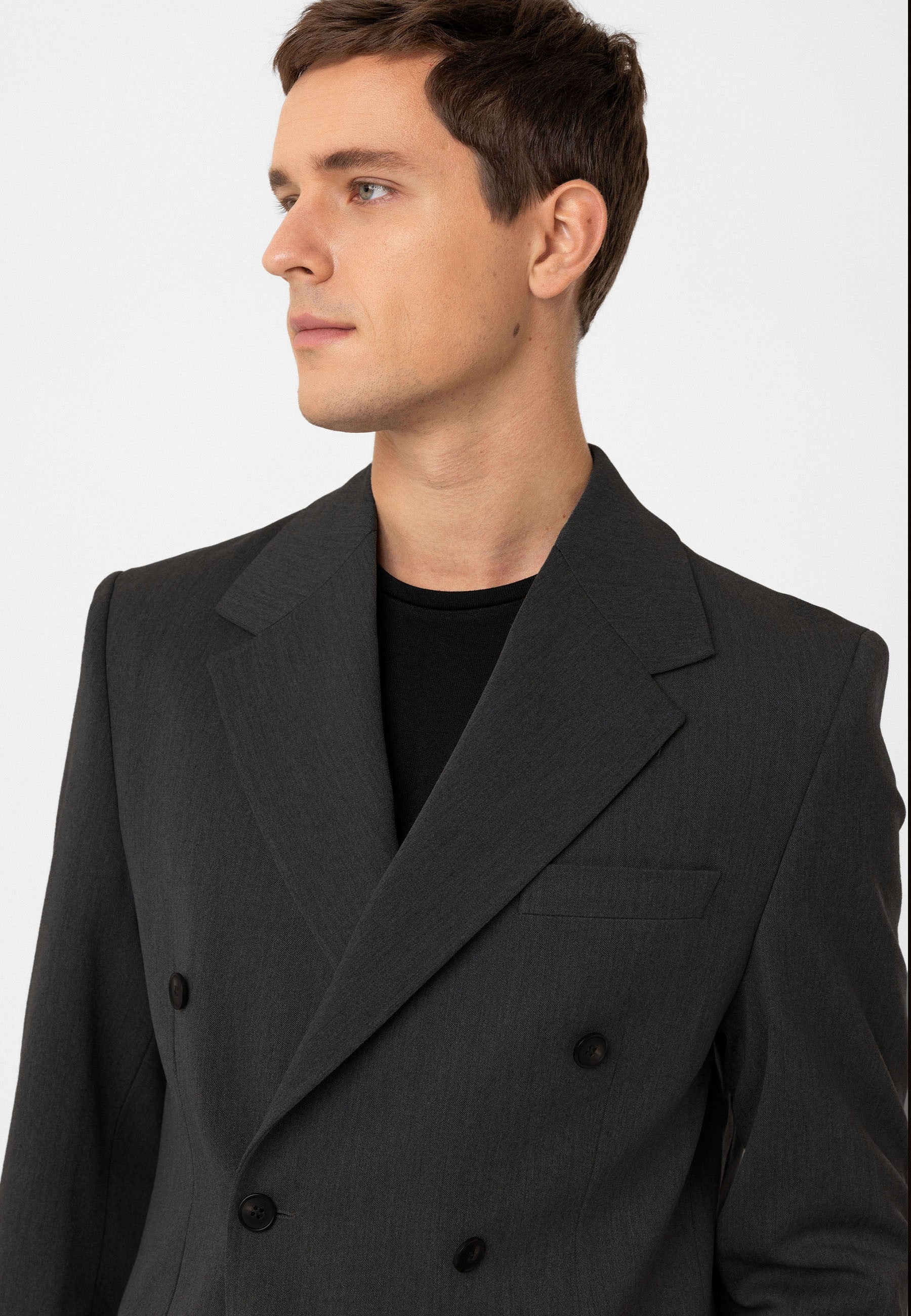 Antioch Relax Fit Kruvaze Erkek Blazer Ceket