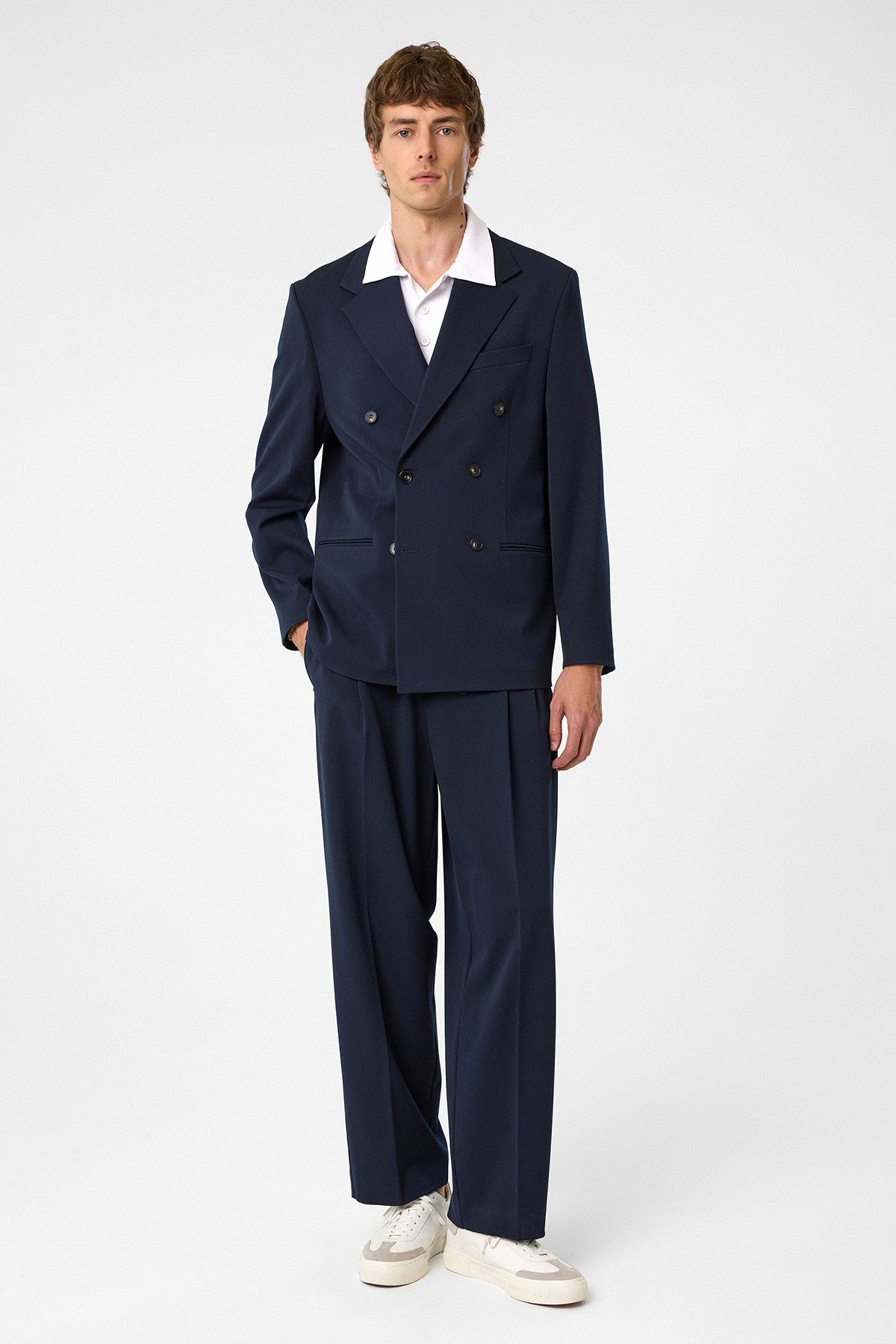 Antioch Relax Fit Kruvaze Erkek Blazer Ceket