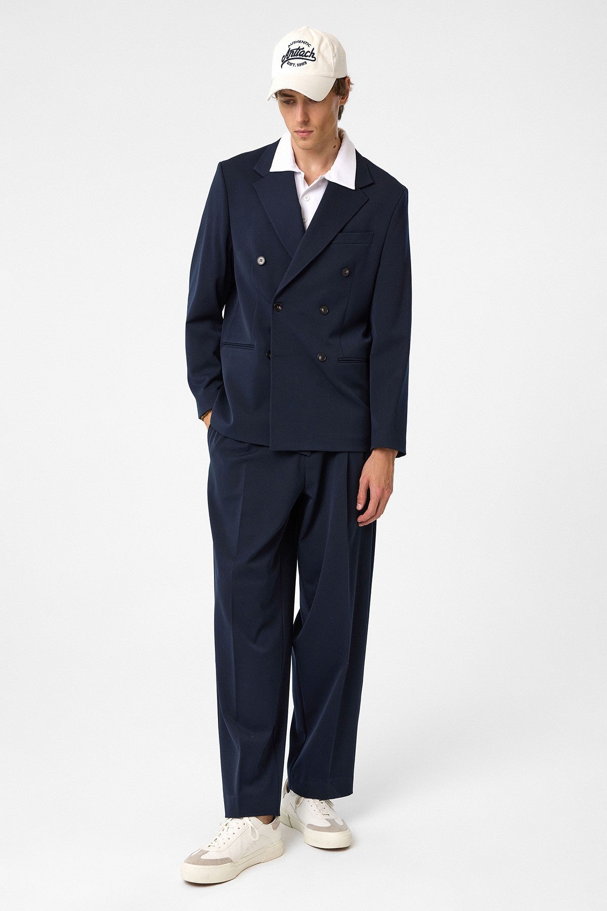 Antioch Relax Fit Kruvaze Erkek Blazer Ceket