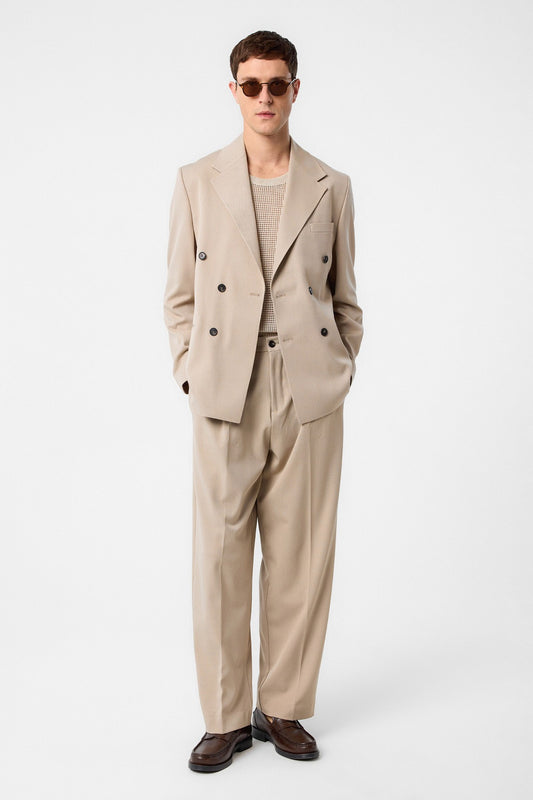 Antioch Relax Fit Kruvaze Erkek Blazer Ceket