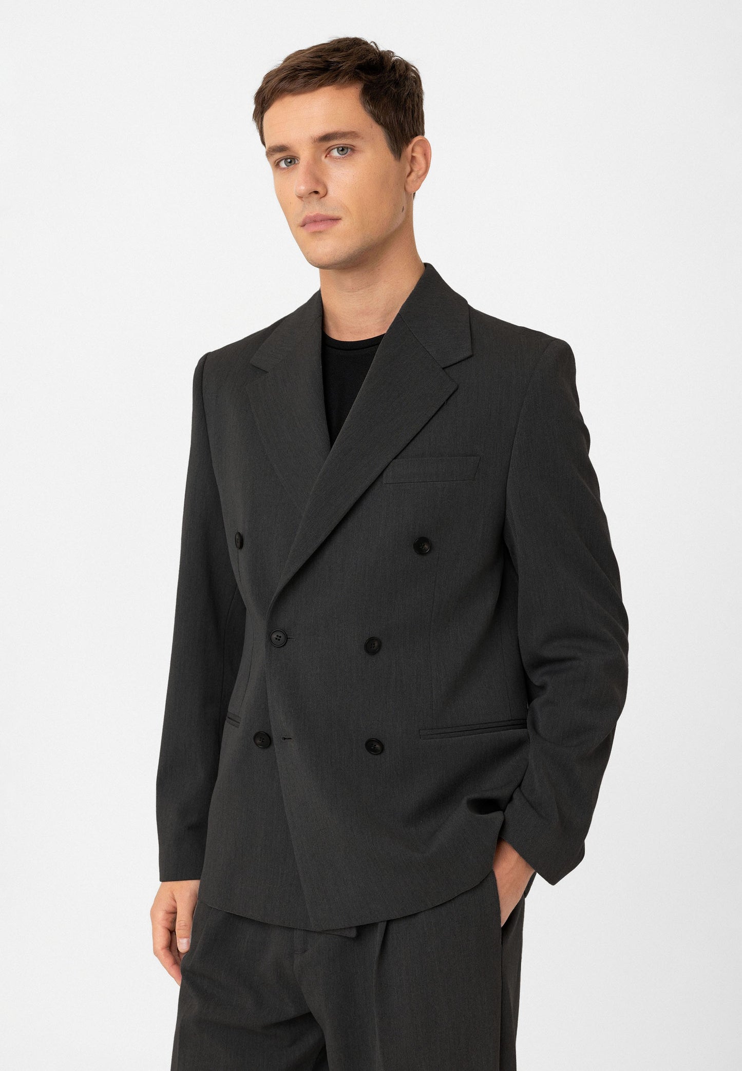 Antioch Relax Fit Kruvaze Erkek Blazer Ceket