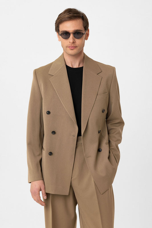 Antioch Relax Fit Kruvaze Erkek Blazer Ceket