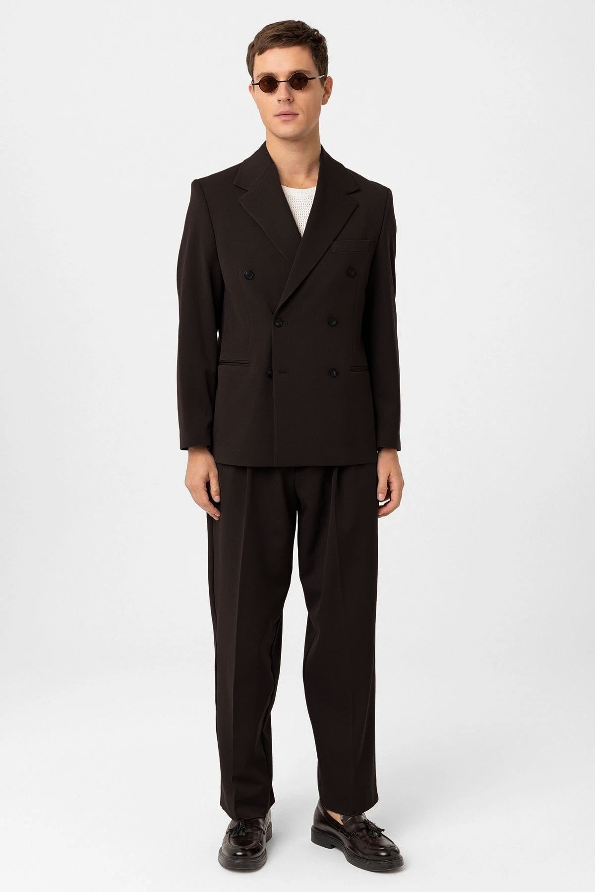 Antioch Relax Fit Kruvaze Erkek Blazer Ceket