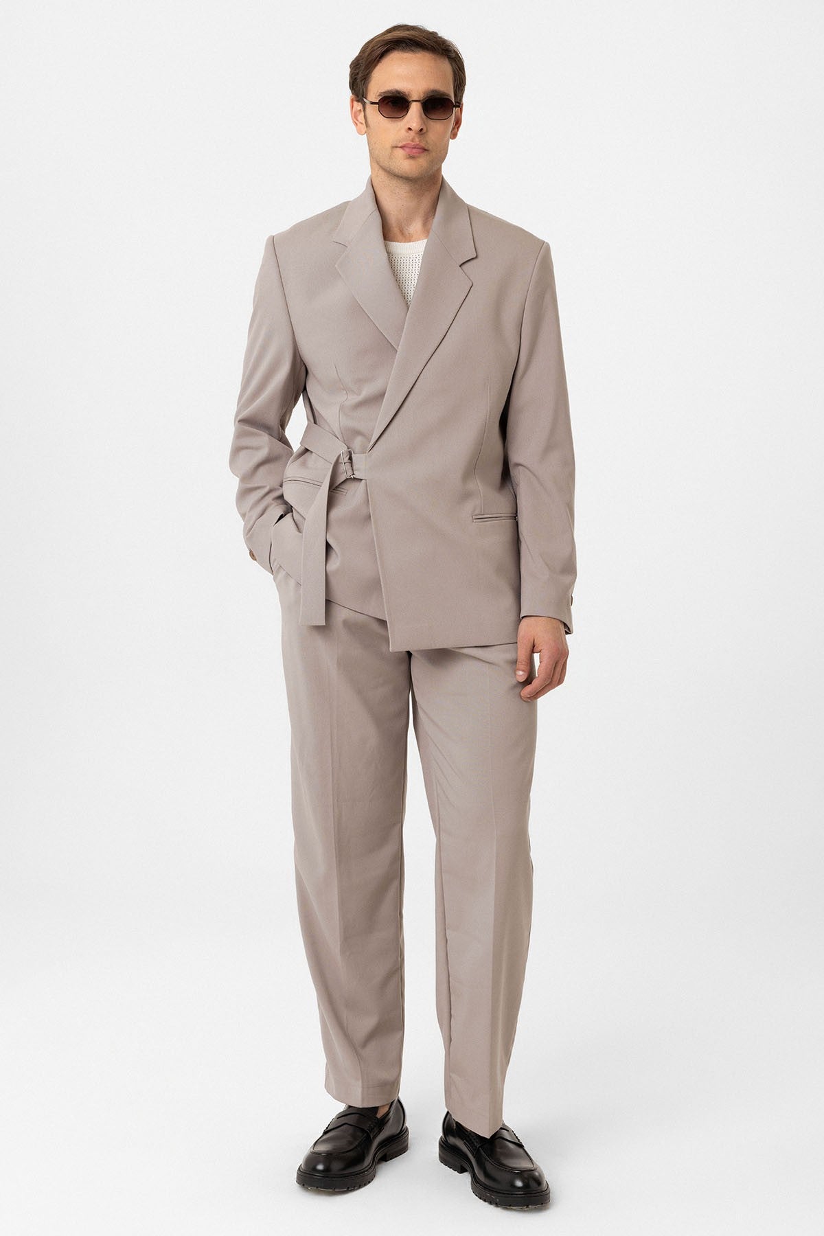 Antioch Kuşaklı Relax Fit Erkek Blazer Ceket