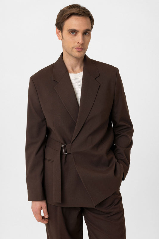 Antioch Kuşaklı Relax Fit Erkek Blazer Ceket