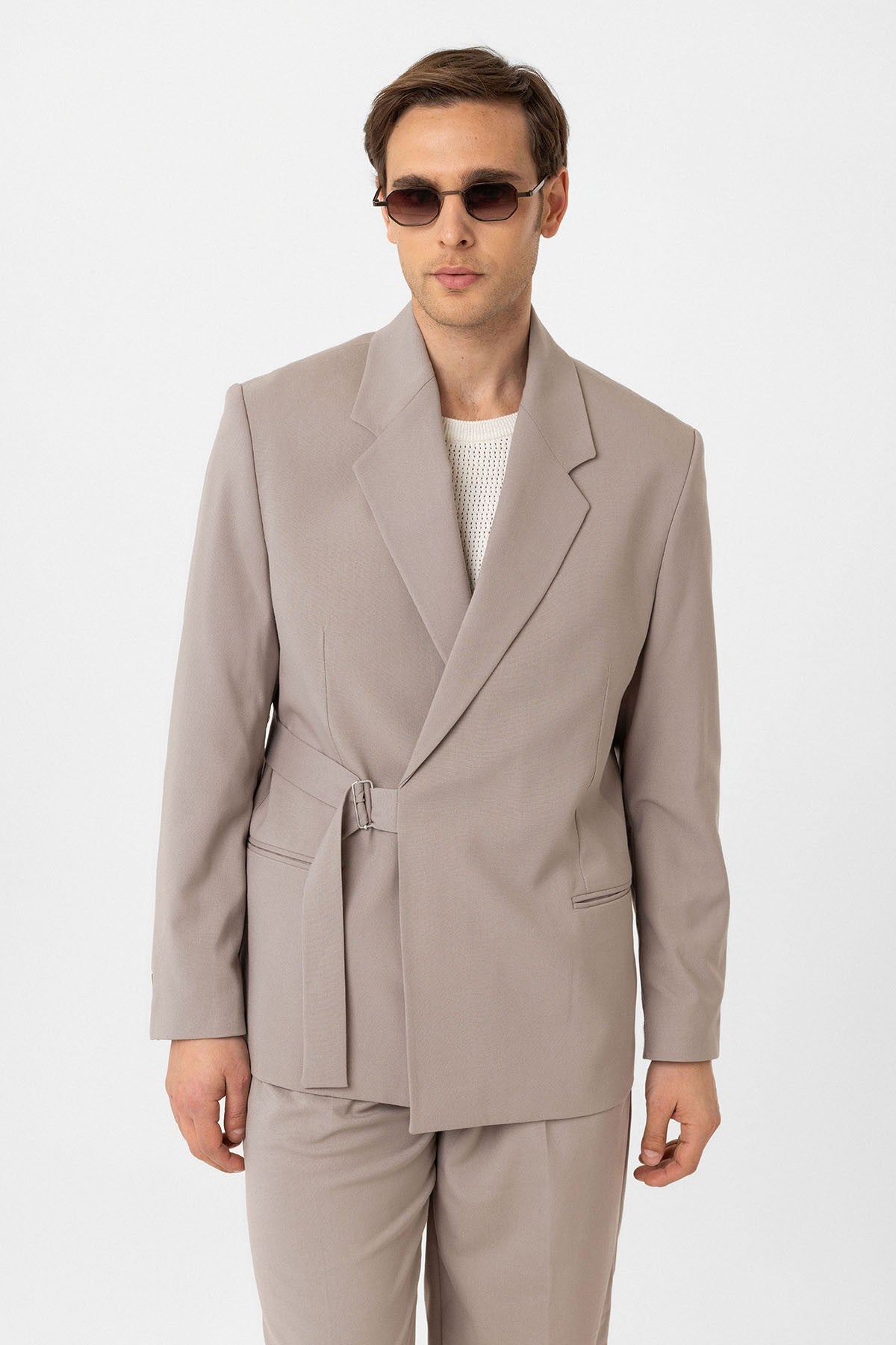 Antioch Kuşaklı Relax Fit Erkek Blazer Ceket