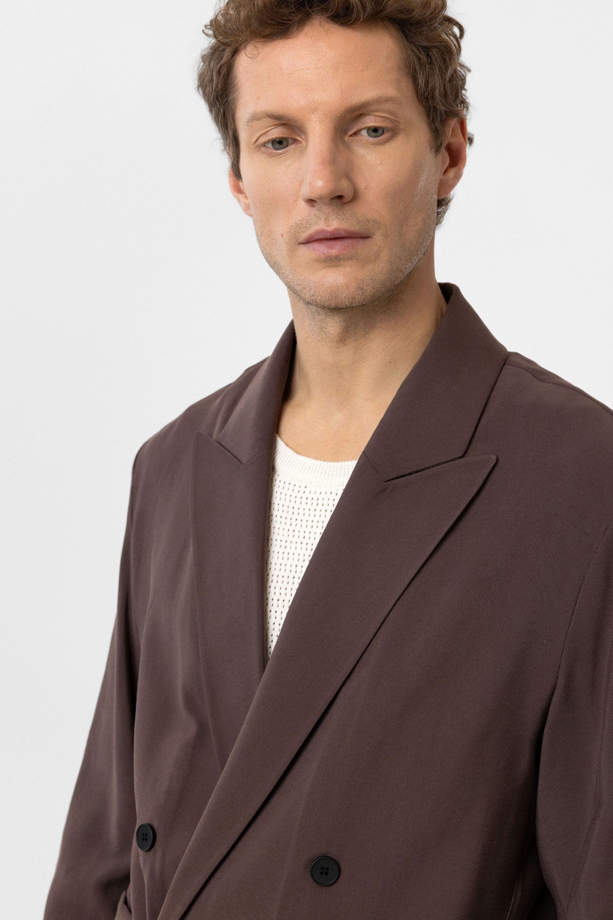 Antioch Relax Fit Diagonel İnce Erkek Blazer Ceket