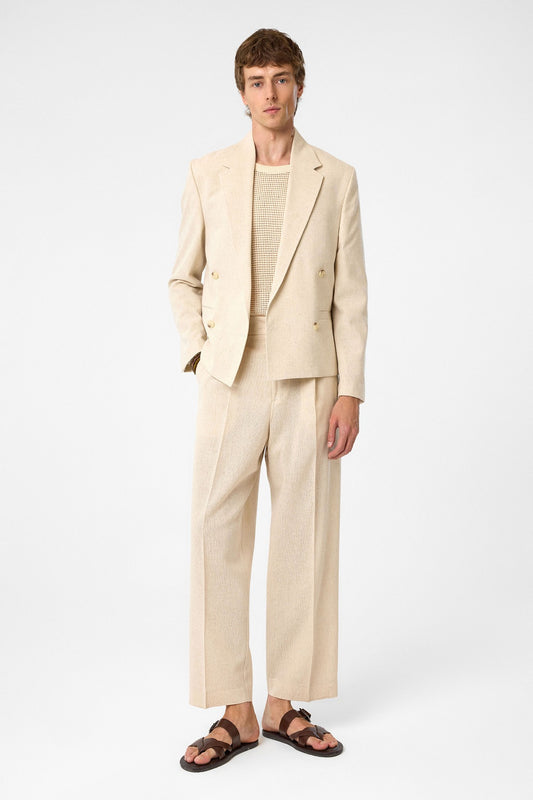 Antioch Relax Fit Kruvaze Crop Erkek Blazer Ceket