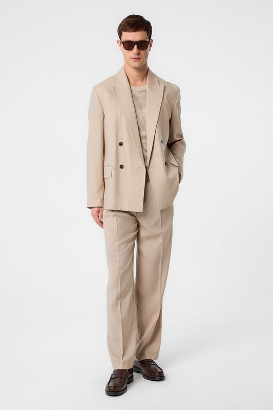 Antioch Relax Fit Keten Karışımlı Erkek Blazer Ceket