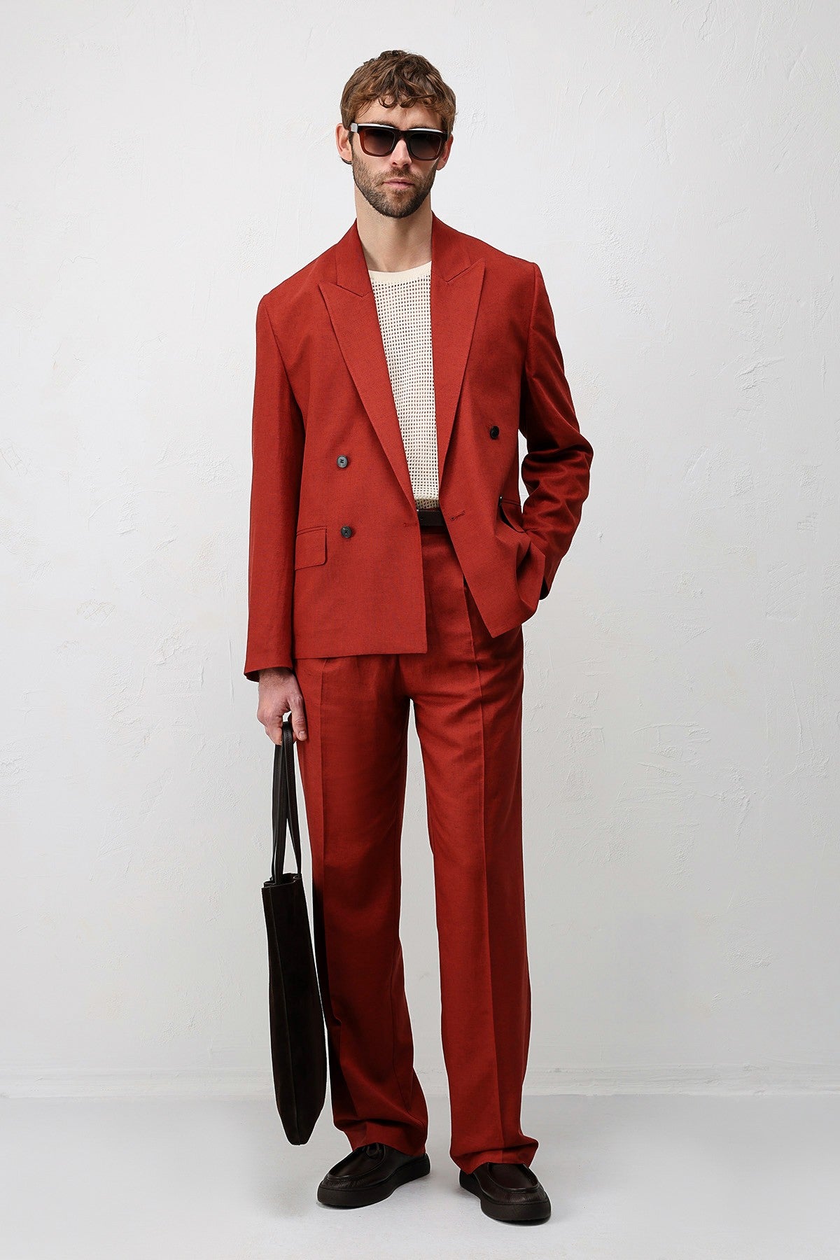 Antioch Relax Fit Keten Karışımlı Erkek Blazer Ceket