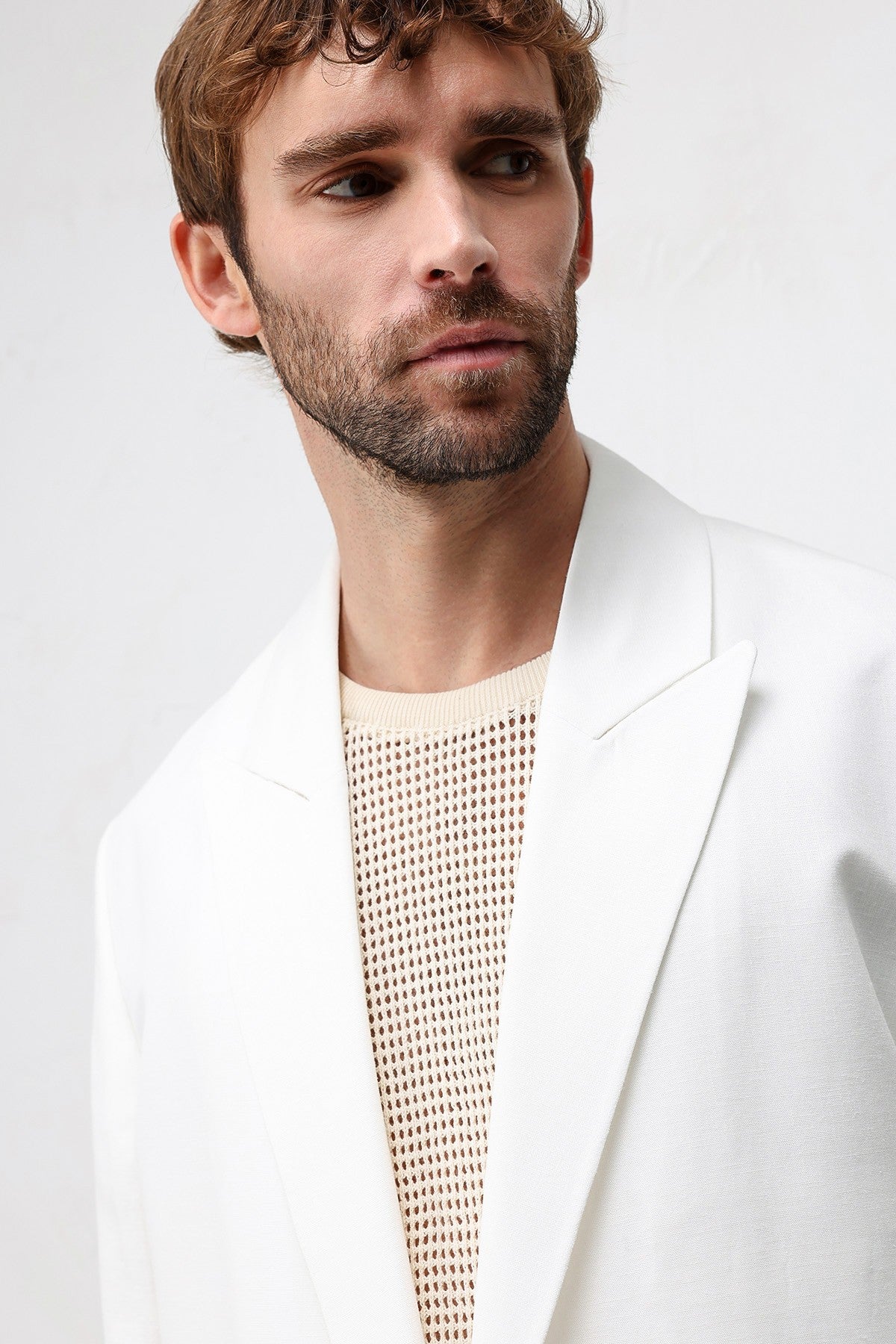 Antioch Relax Fit Keten Karışımlı Erkek Blazer Ceket