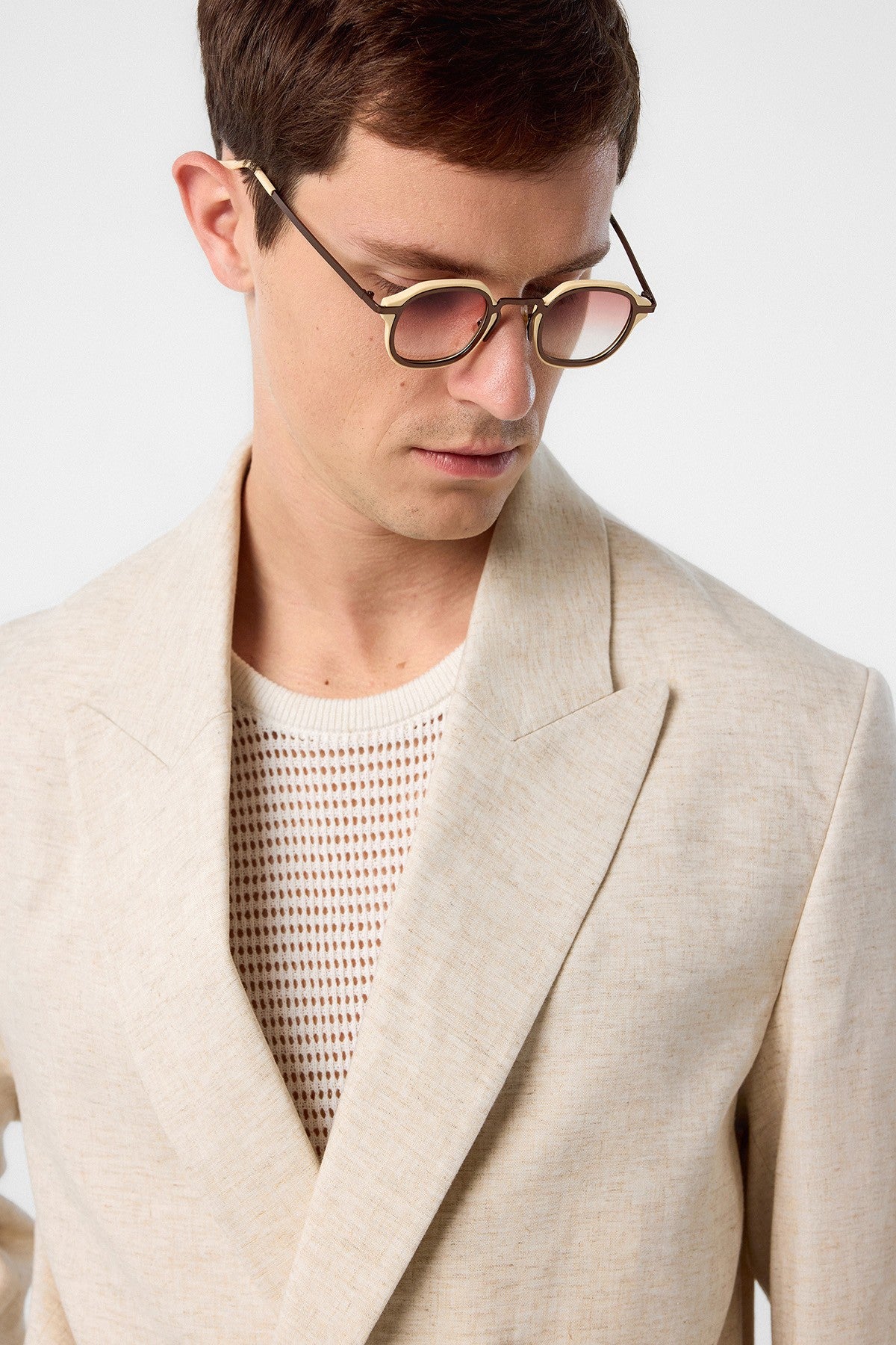 Antioch Siyah Relax Fit Keten Karışımlı Erkek Blazer Ceket