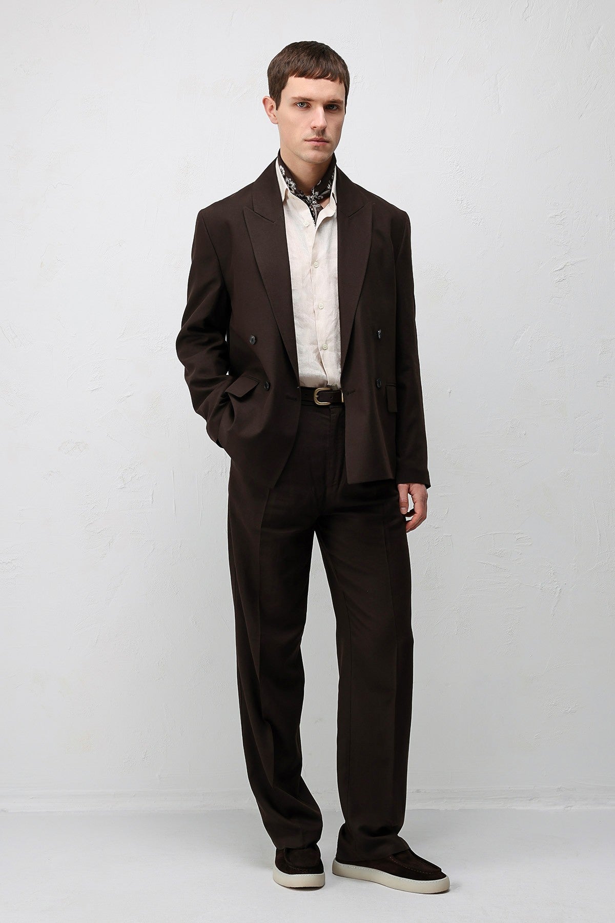 Antioch Relax Fit Keten Karışımlı Erkek Blazer Ceket