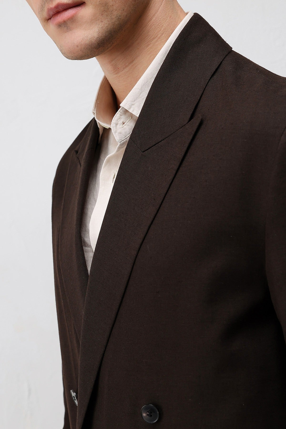 Antioch Relax Fit Keten Karışımlı Erkek Blazer Ceket