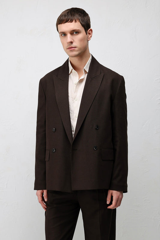 Antioch Relax Fit Keten Karışımlı Erkek Blazer Ceket
