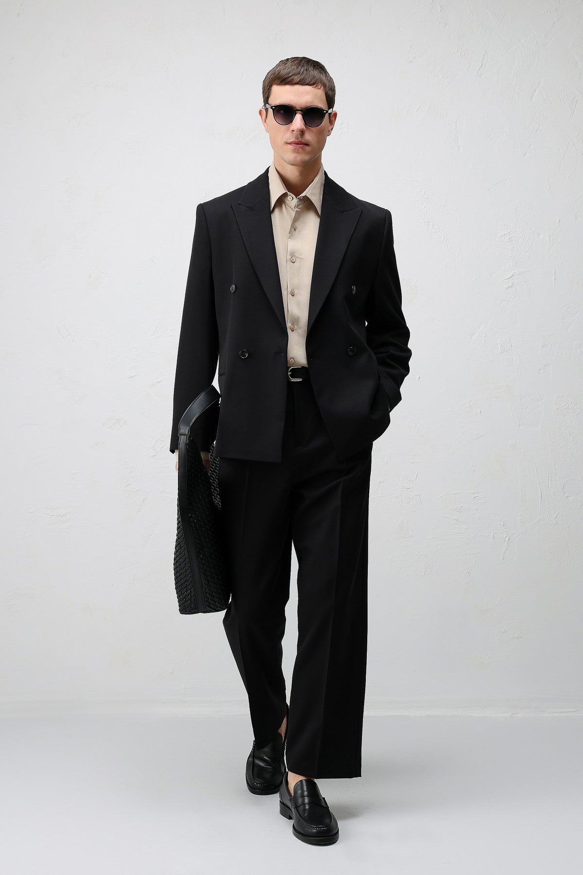 Relax Fit Kruvaze Erkek Blazer Ceket