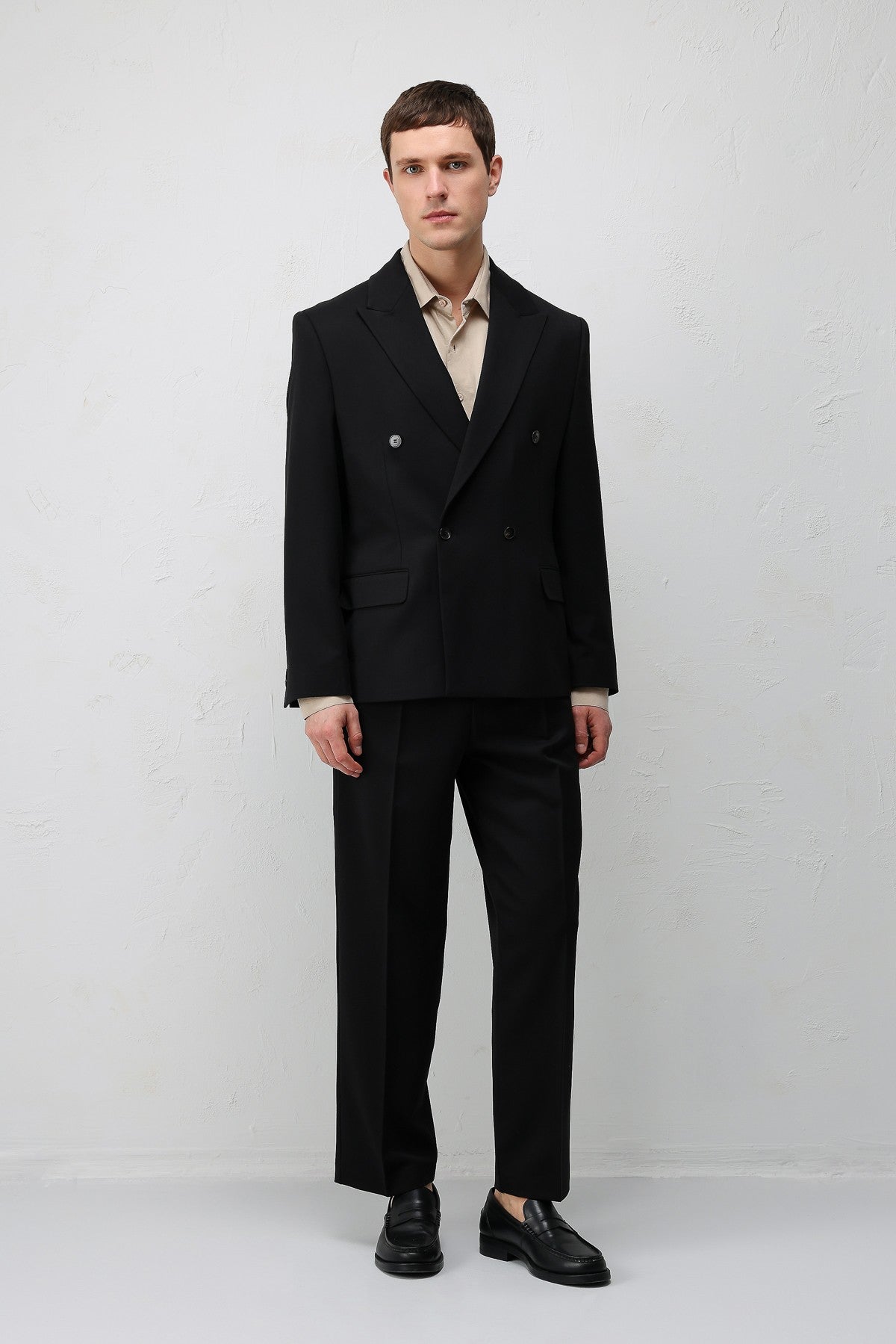 Relax Fit Kruvaze Erkek Blazer Ceket