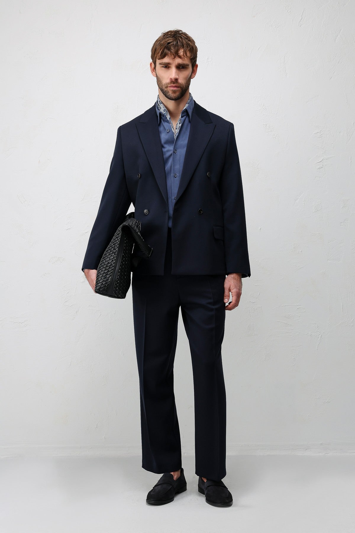 Relax Fit Kruvaze Erkek Blazer Ceket