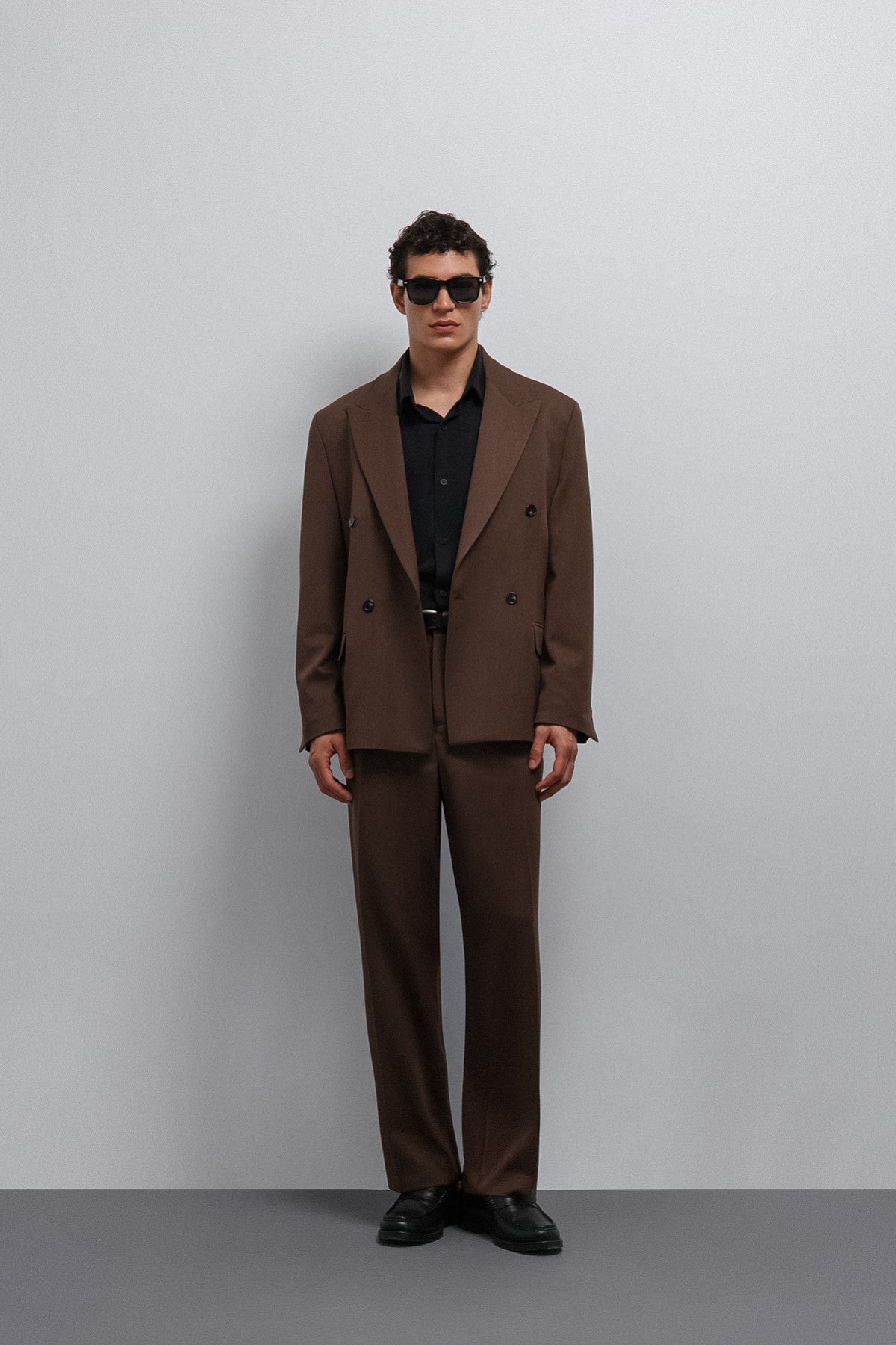 Relax Fit Kruvaze Erkek Blazer Ceket