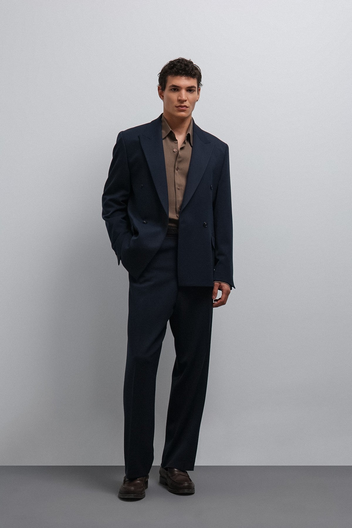 Relax Fit Kruvaze Erkek Blazer Ceket