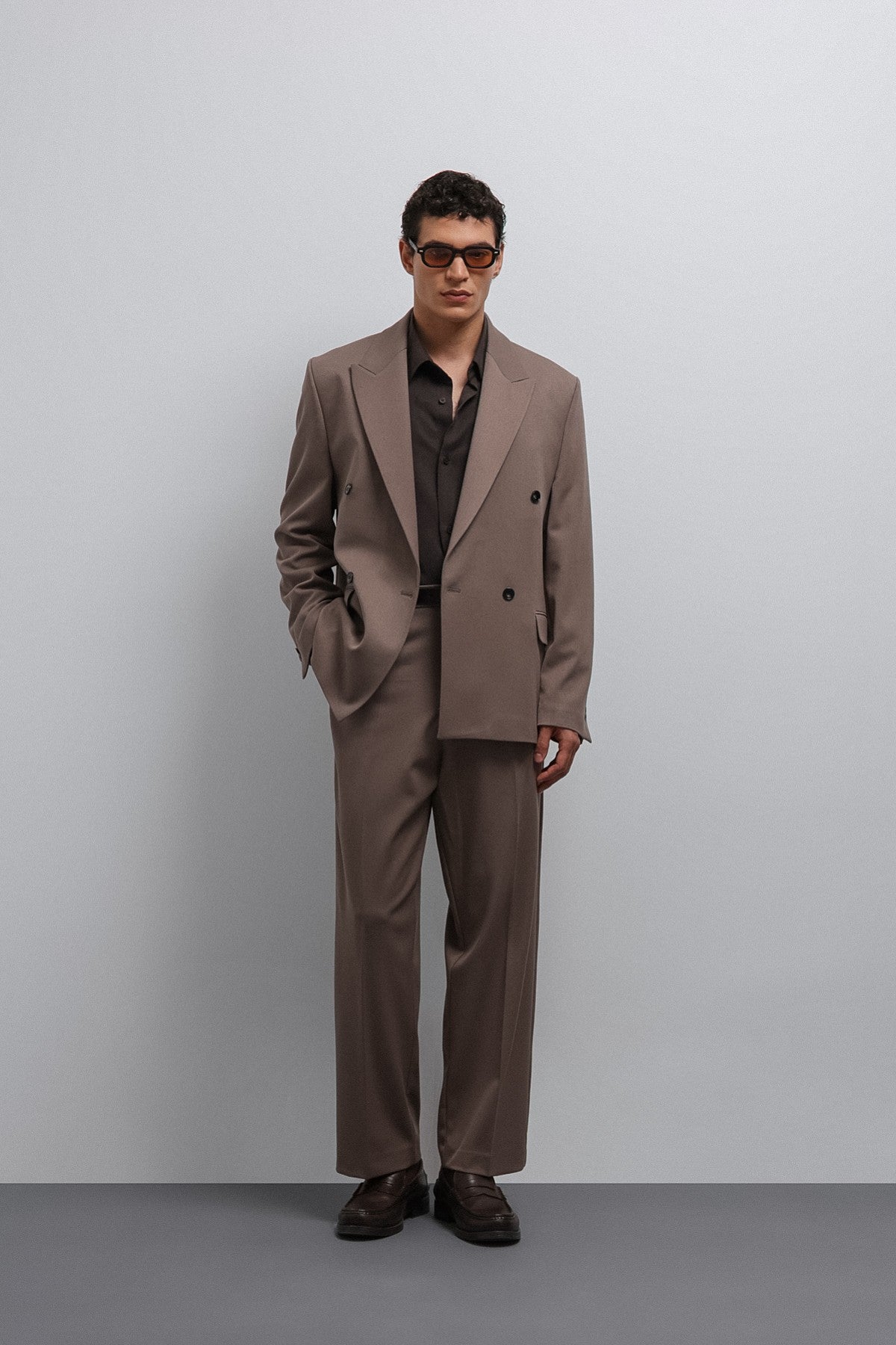Relax Fit Kruvaze Erkek Blazer Ceket