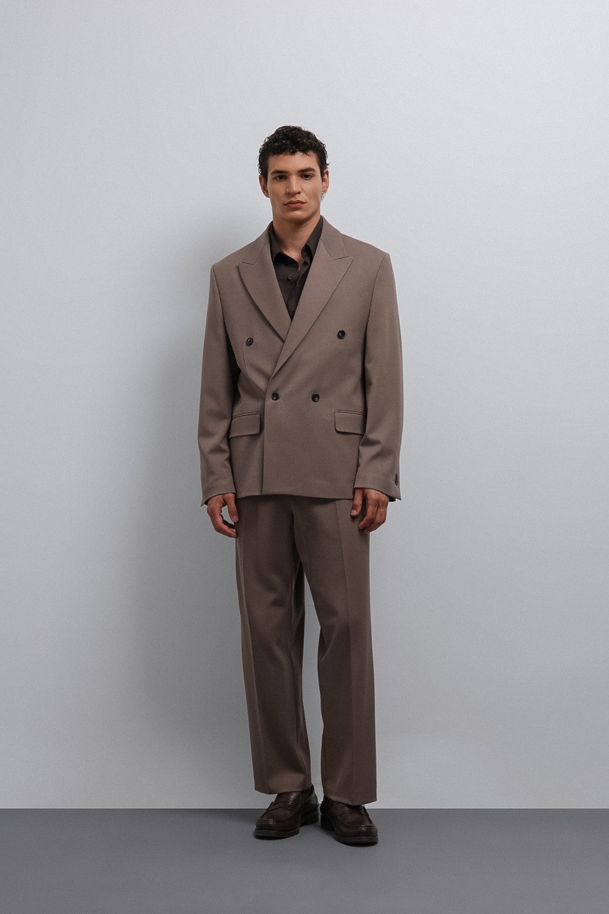 Relax Fit Kruvaze Erkek Blazer Ceket