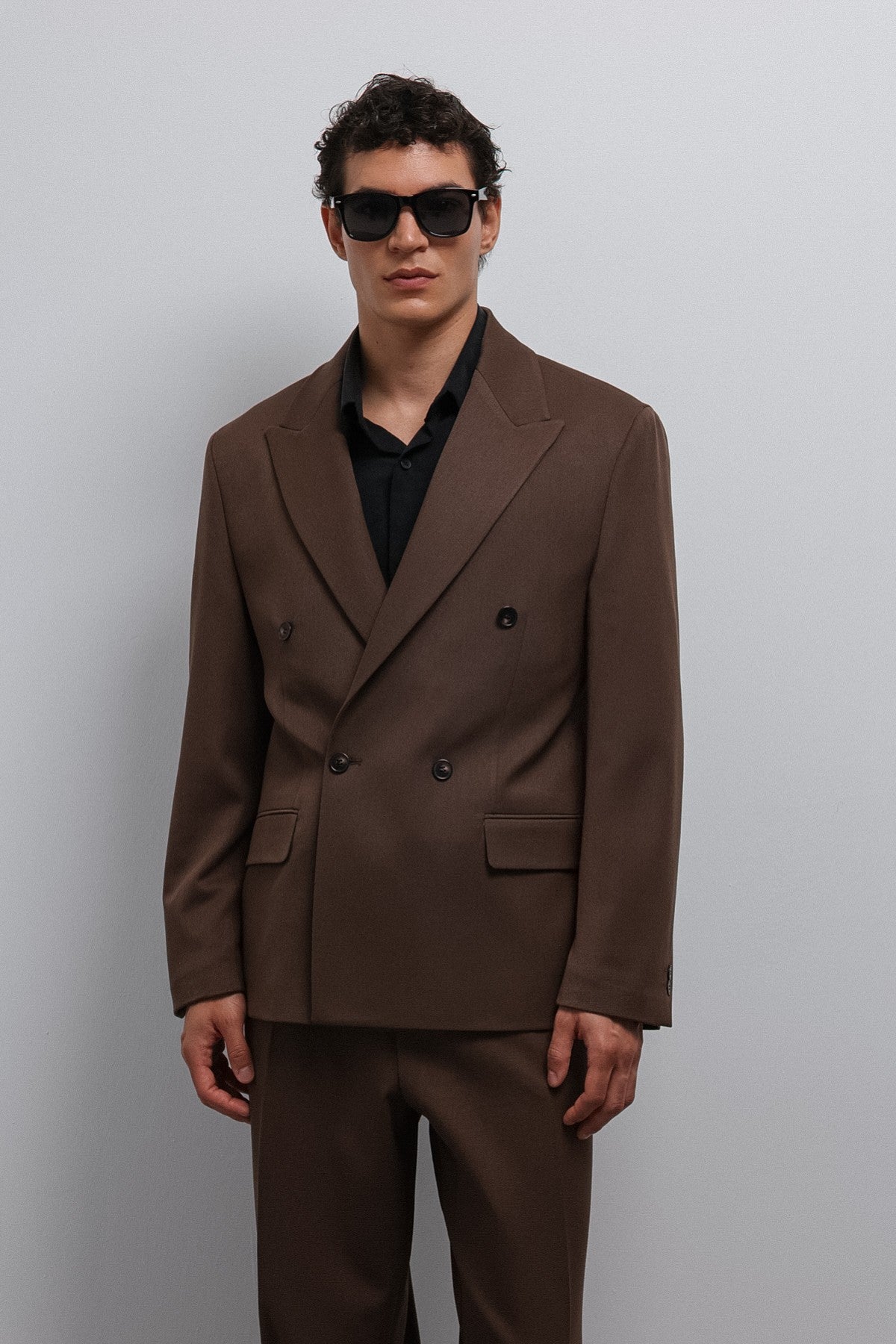 Relax Fit Kruvaze Erkek Blazer Ceket