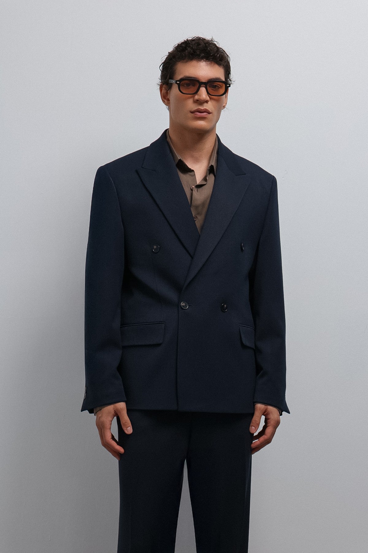 Relax Fit Kruvaze Erkek Blazer Ceket