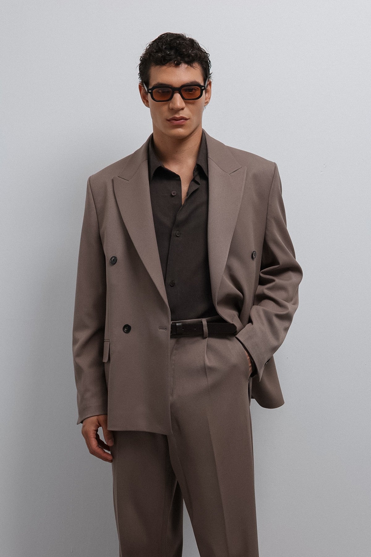 Relax Fit Kruvaze Erkek Blazer Ceket