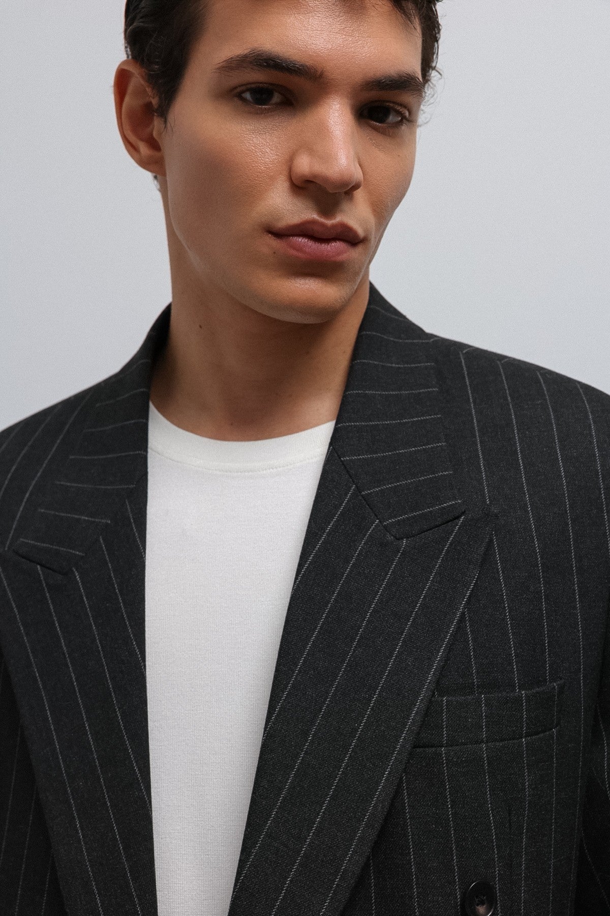 Antioch Çizgili Kruvaze Erkek Blazer Ceket