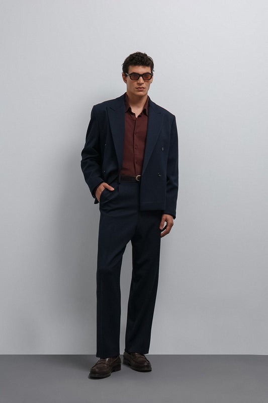 Antioch Kruvaze Relax Crop Fit Blazer Ceket
