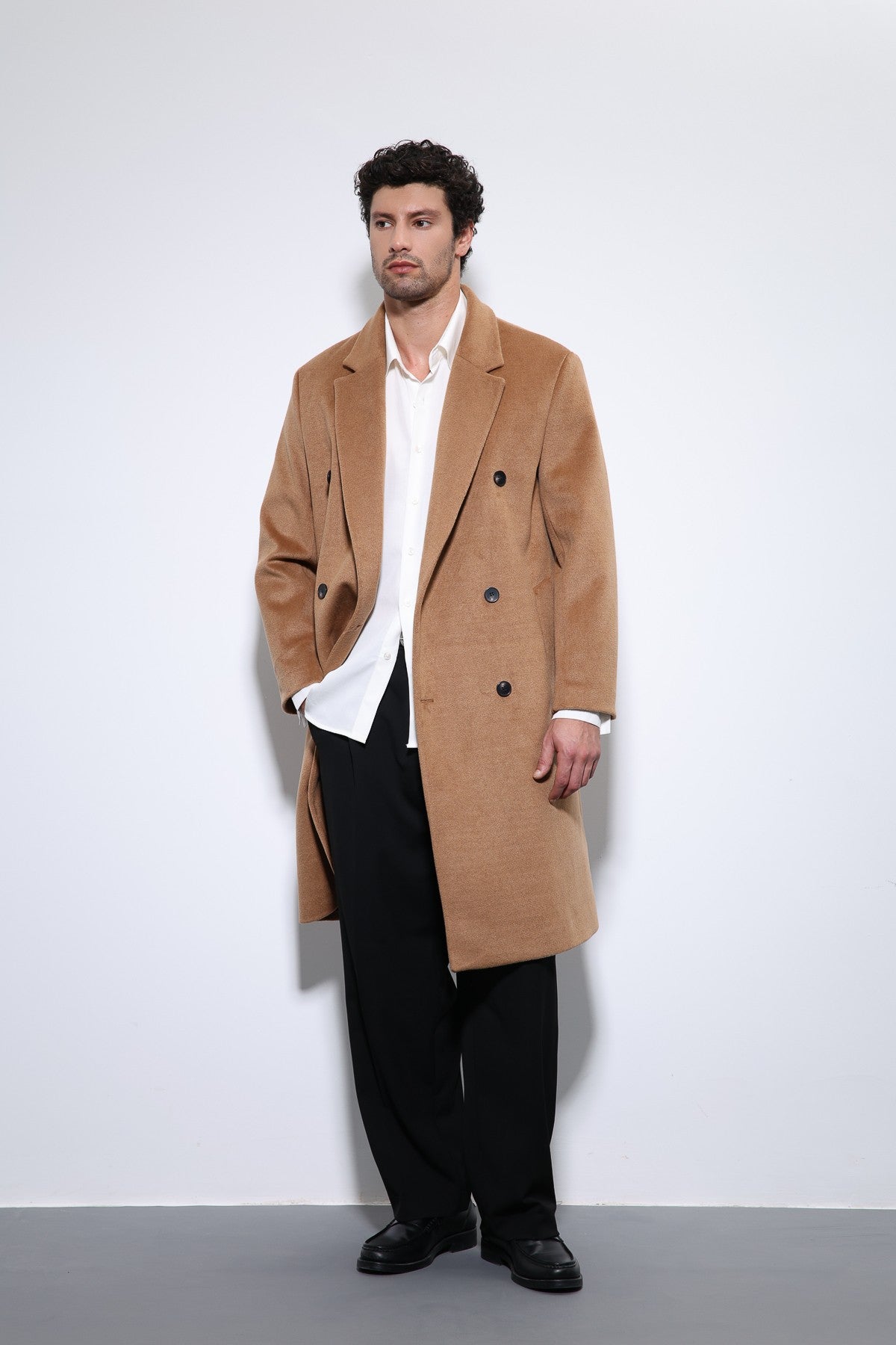Antioch Yün Karışımlı Kruvaze Erkek Kaban