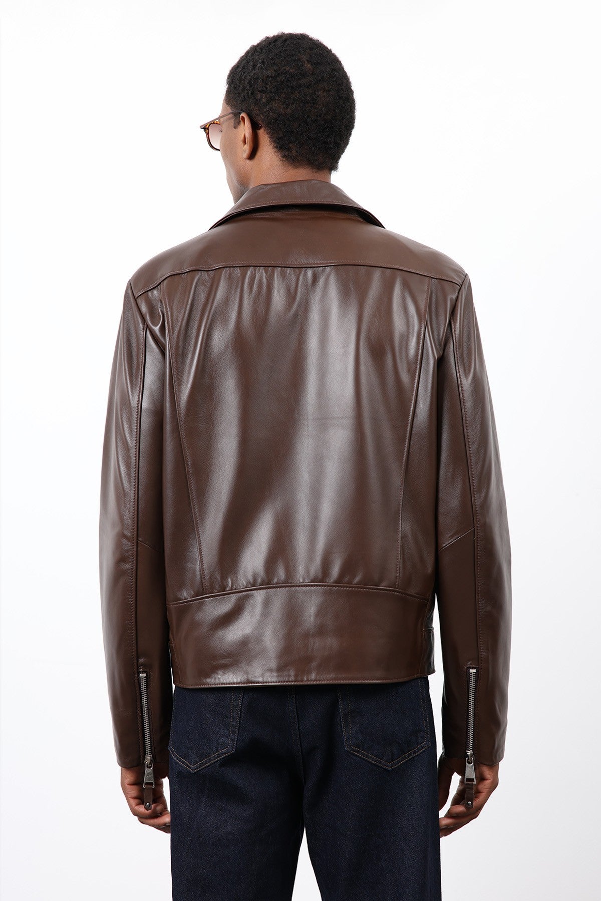 Antioch 100% Deri Biker Ceket
