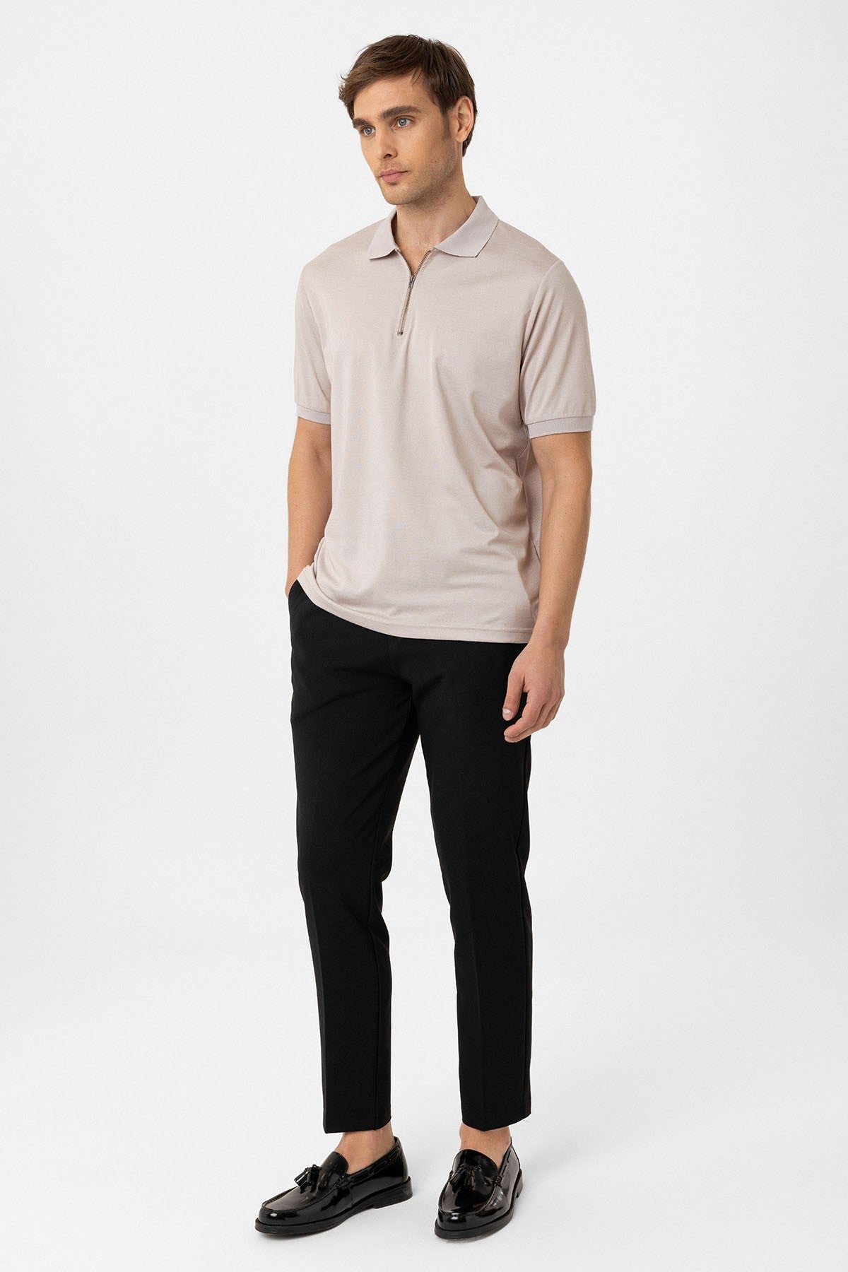 Antioch Fermuarlı Regular Fit Erkek T-Shirt