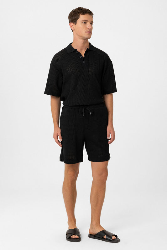 Antioch Polo Yaka Dokulu Relaxed Erkek T-Shirt