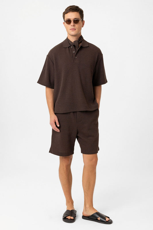 Antioch Polo Yaka Dokulu Relaxed Erkek T-Shirt