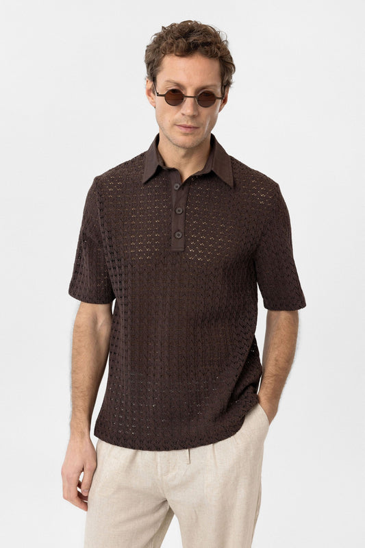 Antioch Polo Yaka Örgü Erkek T-Shirt