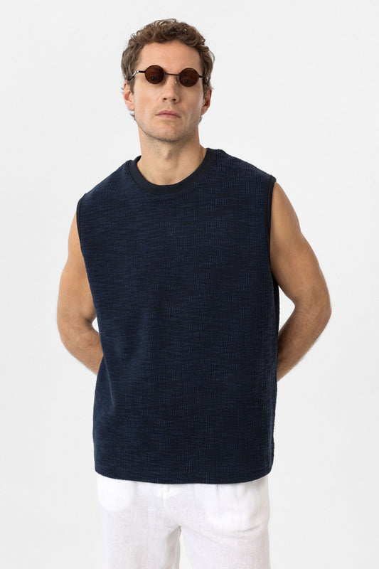 Antioch Regular Fit Dokulu Erkek Kolsuz T-Shirt