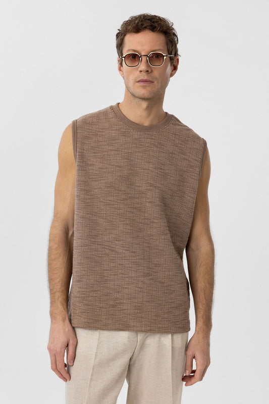 Antioch Regular Fit Dokulu Erkek Kolsuz T-Shirt