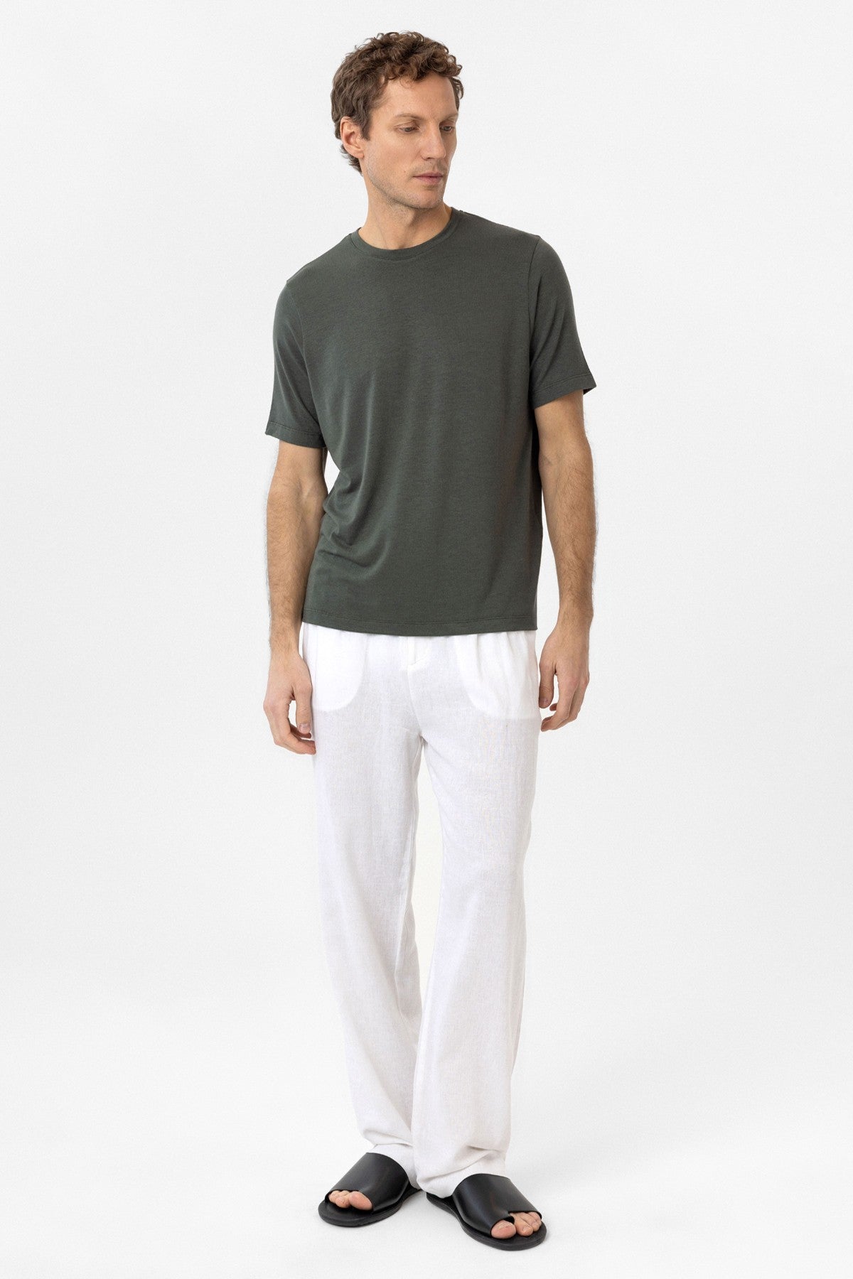 Antioch Siyah Regular Fit Basic Erkek T-Shirt