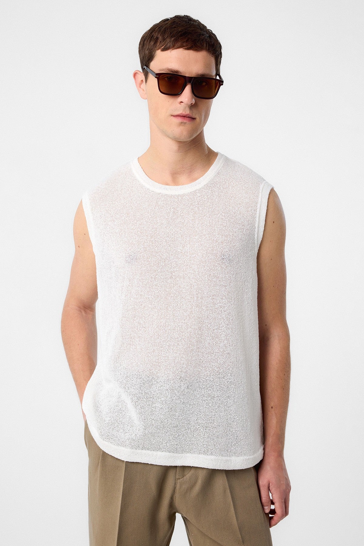 Antioch Dokulu Erkek Kolsuz T-Shirt
