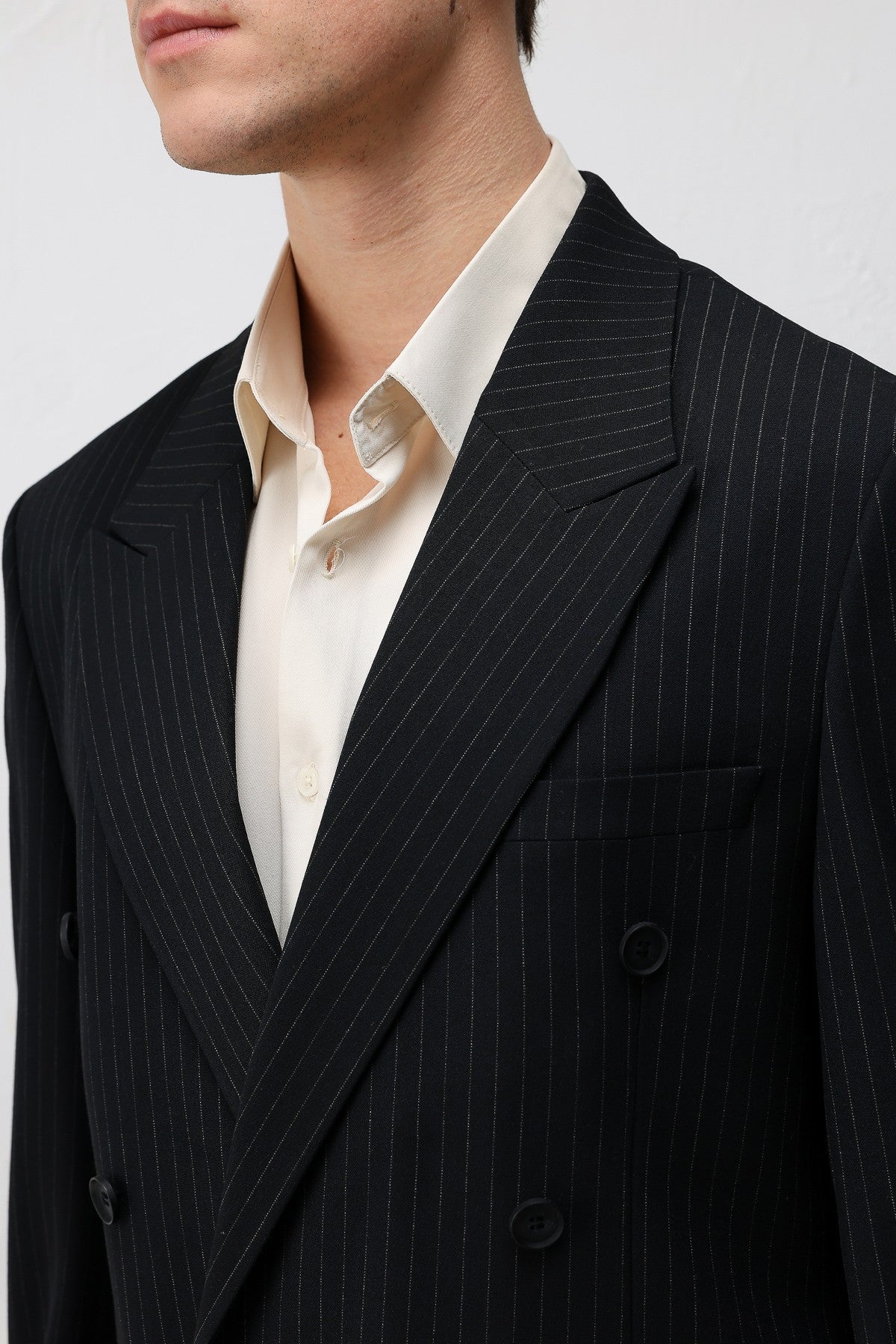 Relaxed Fit Çizgili Erkek Takım Elbise