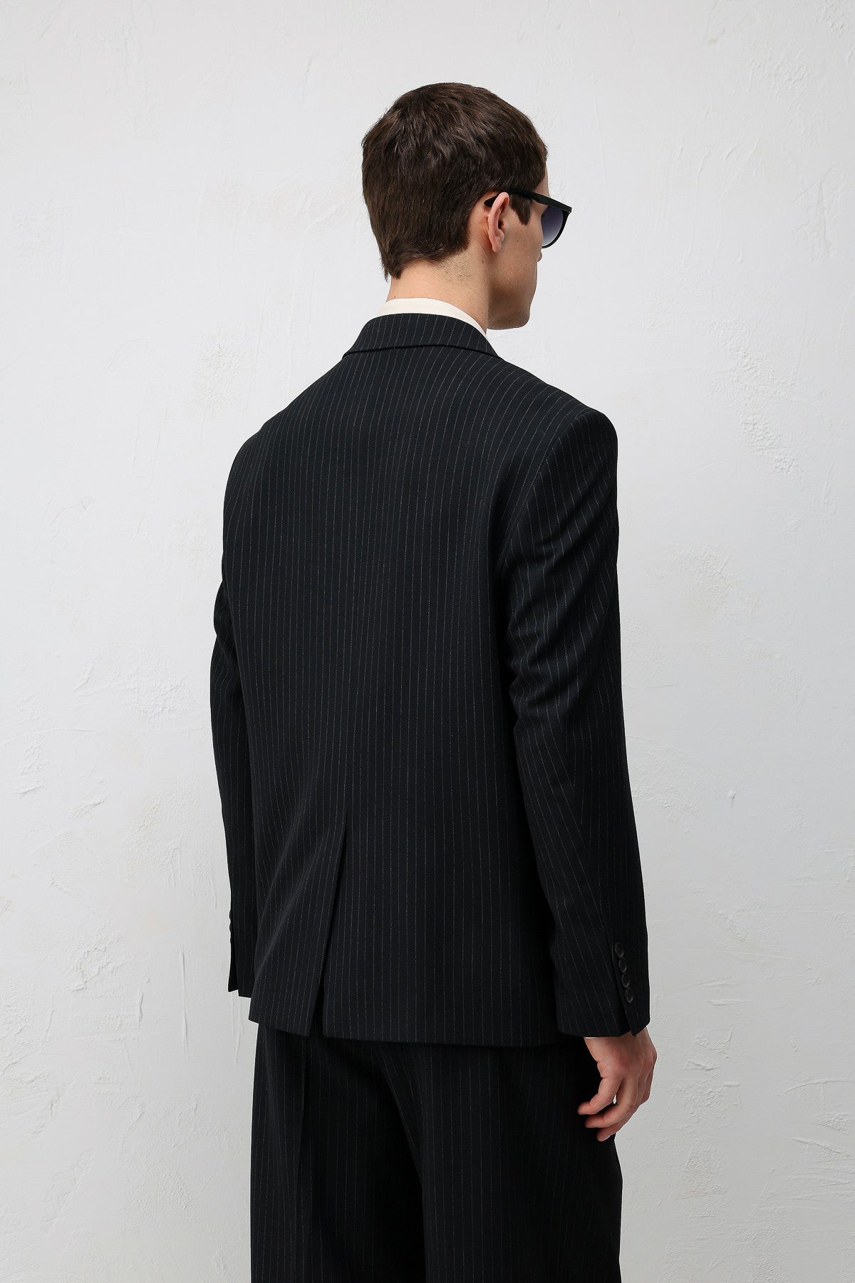 Relaxed Fit Çizgili Erkek Takım Elbise
