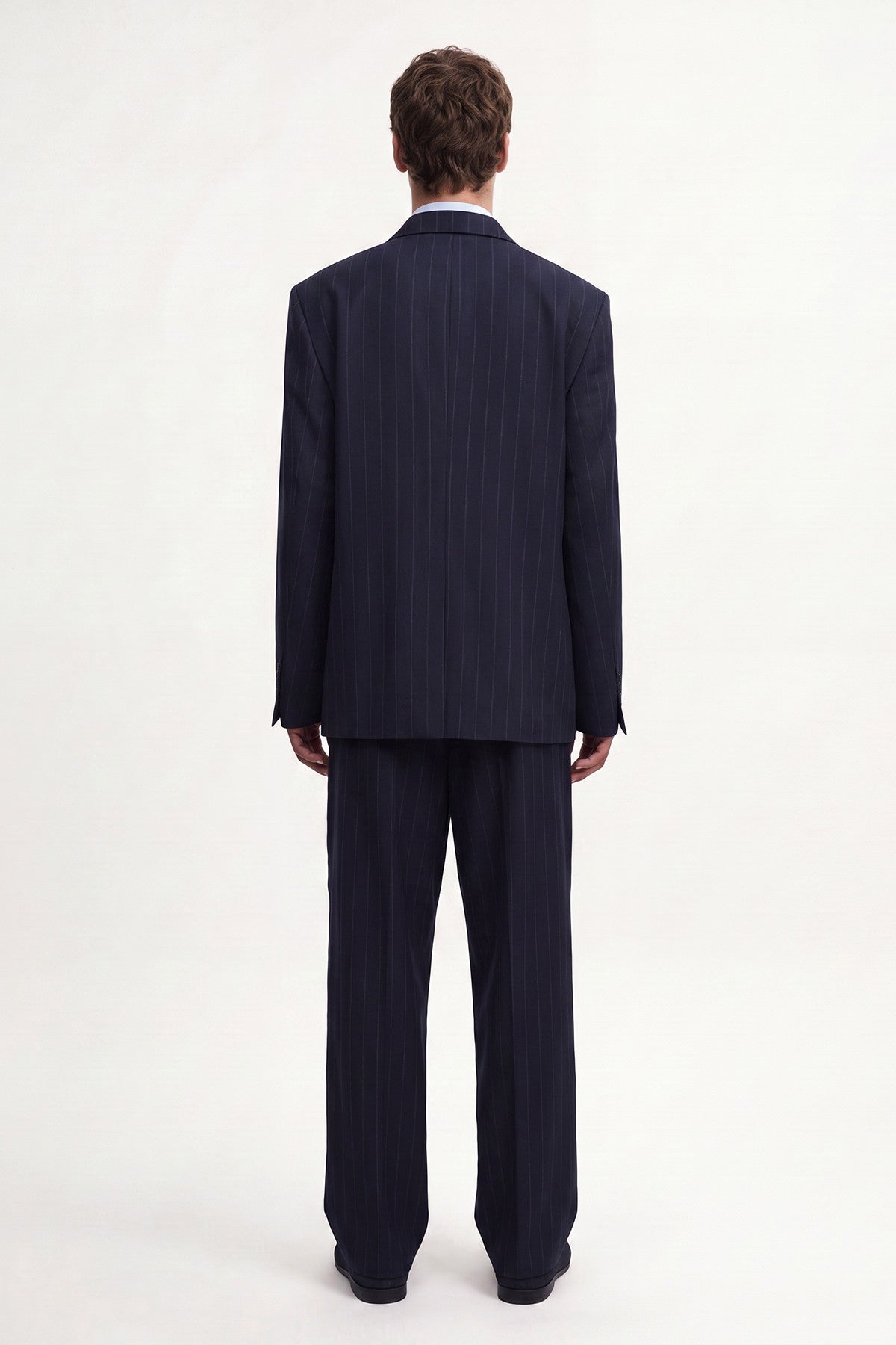 Relaxed Fit Çizgili Erkek Takım Elbise