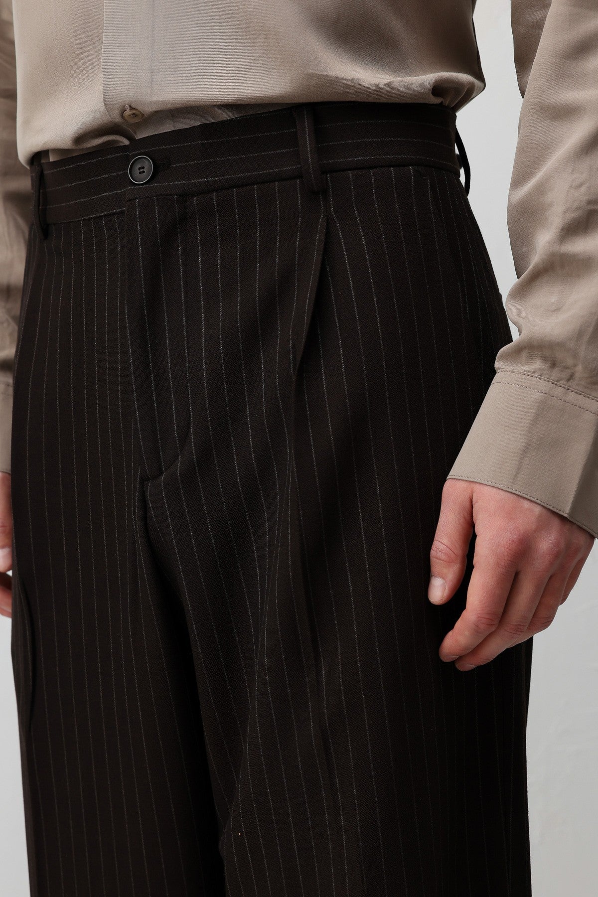 Relaxed Fit Çizgili Erkek Takım Elbise