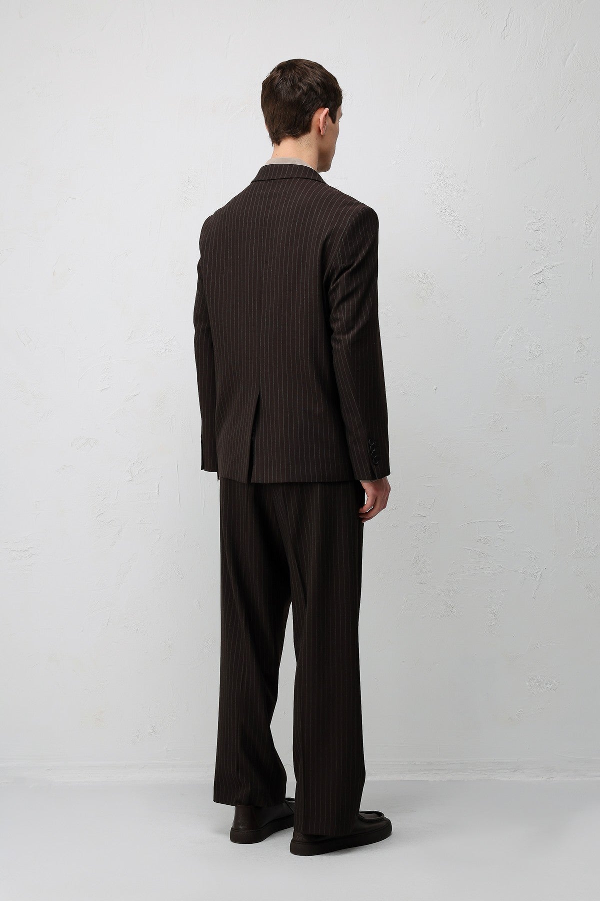 Relaxed Fit Çizgili Erkek Takım Elbise