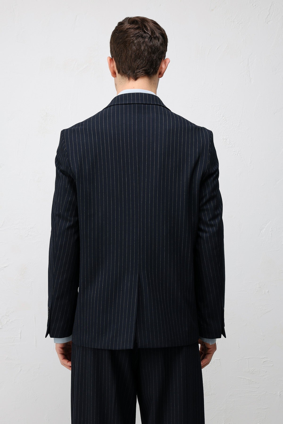 Relaxed Fit Çizgili Erkek Takım Elbise